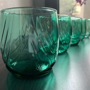 Emerald Green Glass Tumbler Set